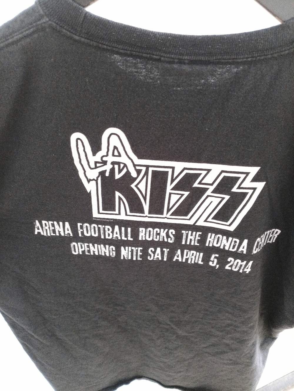 Vtg 2014 LA KISS AFL Arena Football Graphic T-Shirt XL Gene Simmons Paul Stanley - Picture 6 of 6